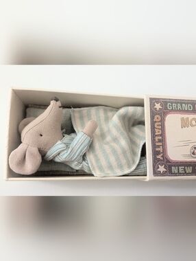 Maileg Big Brother Mouse in Pj’s Retired Plush Matchbox